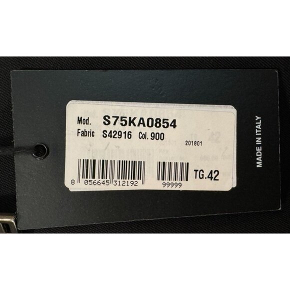 DSquared2 Black Cropped Trousers Zip Calves 65% Wool Made in Italy EU 42/ US 10 - Picture 4 of 5